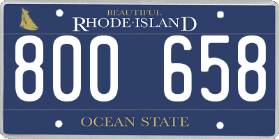 RI license plate 800658