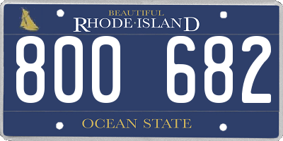 RI license plate 800682