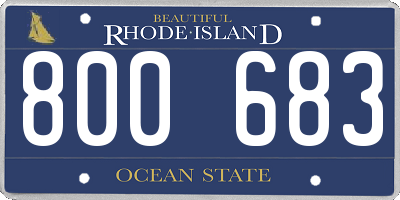 RI license plate 800683