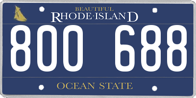 RI license plate 800688