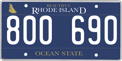 RI license plate 800690