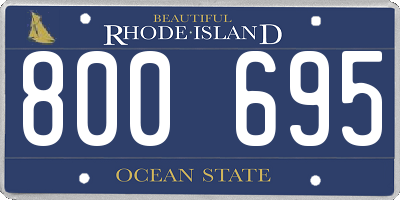 RI license plate 800695