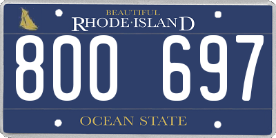 RI license plate 800697