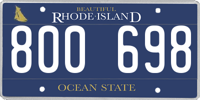 RI license plate 800698