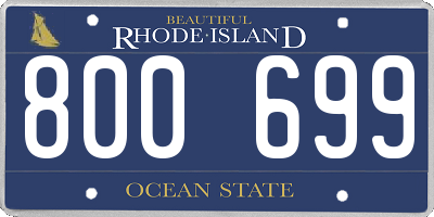 RI license plate 800699