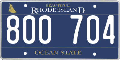 RI license plate 800704