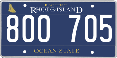RI license plate 800705