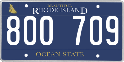 RI license plate 800709