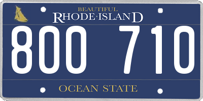 RI license plate 800710