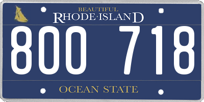 RI license plate 800718