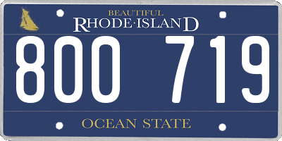 RI license plate 800719