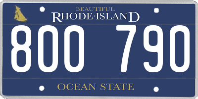 RI license plate 800790