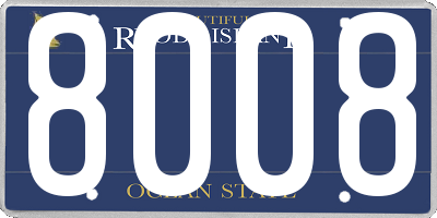 RI license plate 8008