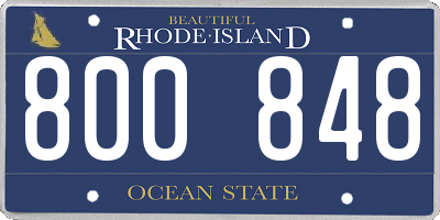RI license plate 800848