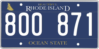 RI license plate 800871