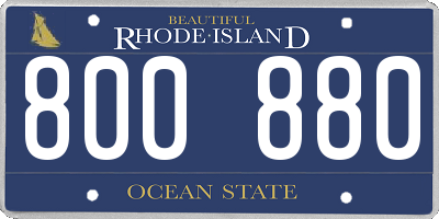 RI license plate 800880