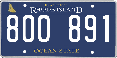 RI license plate 800891