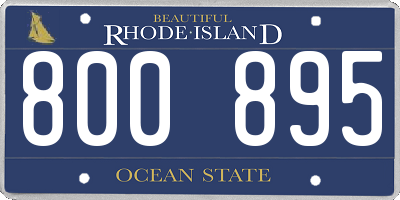 RI license plate 800895