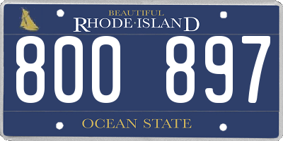 RI license plate 800897