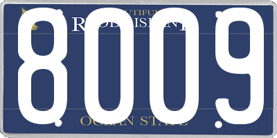 RI license plate 8009