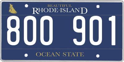 RI license plate 800901
