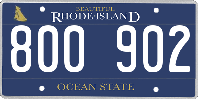 RI license plate 800902