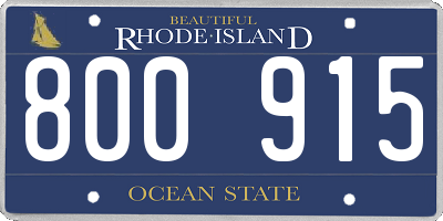 RI license plate 800915