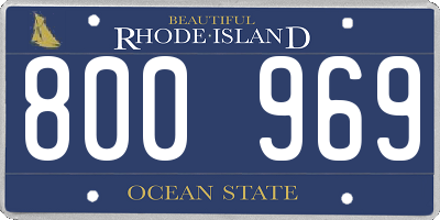 RI license plate 800969