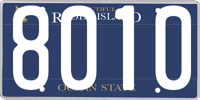 RI license plate 8010