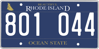 RI license plate 801044