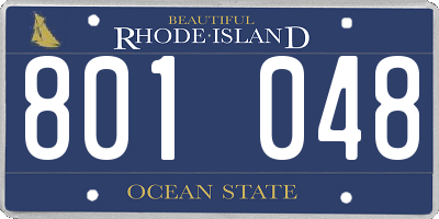 RI license plate 801048