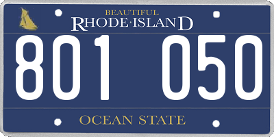 RI license plate 801050