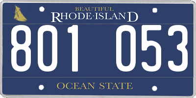 RI license plate 801053