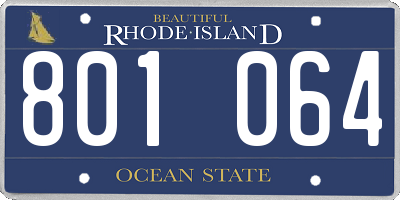 RI license plate 801064