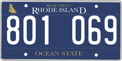 RI license plate 801069