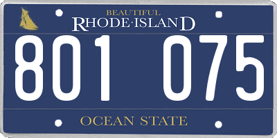 RI license plate 801075