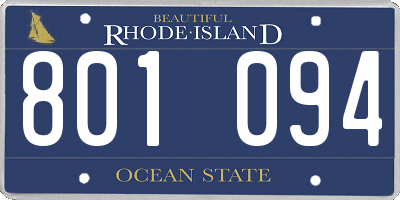 RI license plate 801094