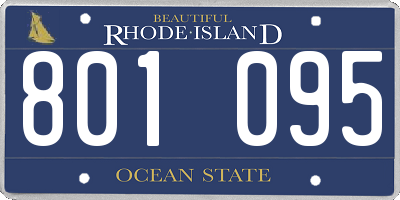 RI license plate 801095