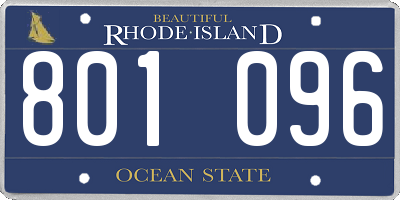 RI license plate 801096