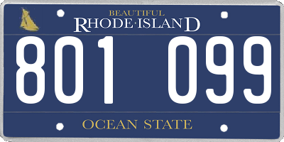 RI license plate 801099