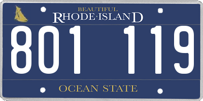 RI license plate 801119