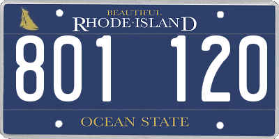 RI license plate 801120