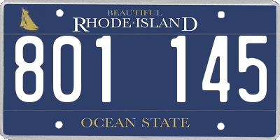 RI license plate 801145