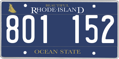 RI license plate 801152
