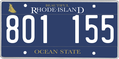 RI license plate 801155