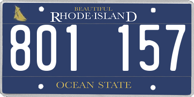 RI license plate 801157