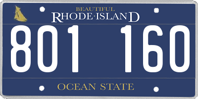 RI license plate 801160