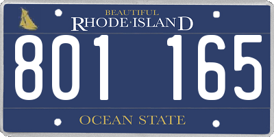 RI license plate 801165