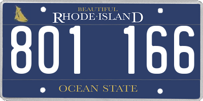 RI license plate 801166