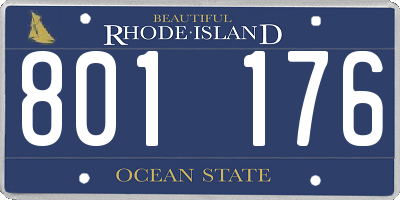 RI license plate 801176